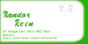 nandor rein business card